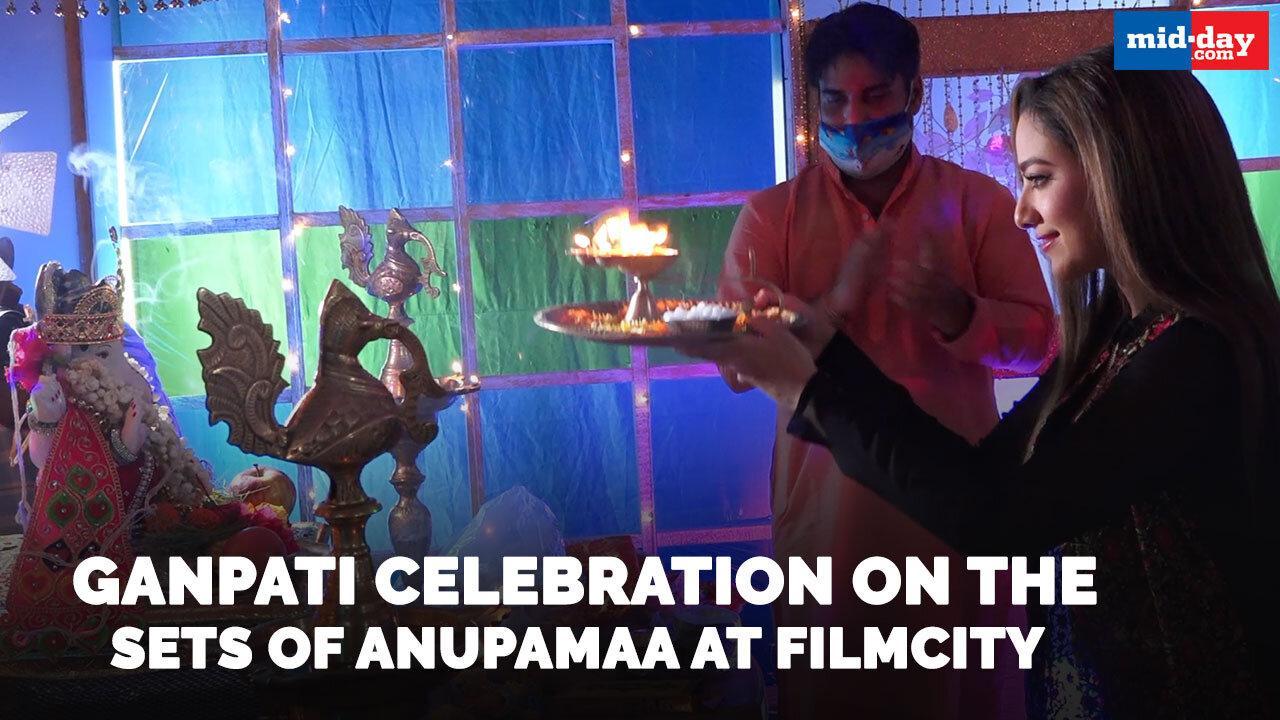 Ganpati Celebration on the sets of Anupamaa at Filmcity